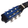 Klassikgitarre für Anfänger und Kinder mit Tasche Blau 1/2 34"