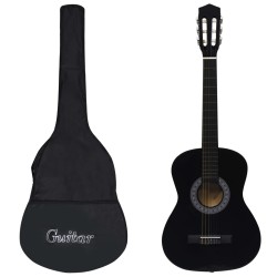 Klassikgitarre für Anfänger mit Tasche Schwarz 3/4 36"