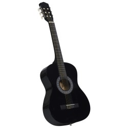 Klassikgitarre für Anfänger mit Tasche Schwarz 3/4 36"