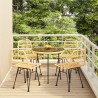 5-tlg. Garten-Essgruppe Poly Rattan