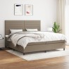 Boxspringbett mit Matratze Taupe 200x200 cm Stoff