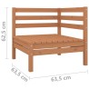 2-Sitzer-Gartensofa Honigbraun Massivholz Kiefer