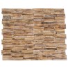 3D-Wandverkleidung 10 Stk. 1,01 m² Massivholz Teak