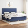 Boxspringbett mit Matratze Blau 200x200 cm Stoff