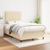 Boxspringbett mit Matratze Creme 120x200 cm Stoff