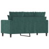 2-Sitzer-Sofa Dunkelgrün 120 cm Samt