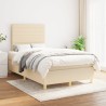 Boxspringbett mit Matratze Creme 120x200 cm Stoff