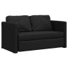 Bodensofa mit Schlaffunktion Schwarz 112x174x55 cm Stoff