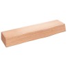 Wandregal Hellbraun 40x10x6 cm Massivholz Eiche Behandelt