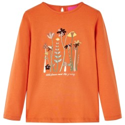 Kinder-Langarmshirt Dunkelorange 140