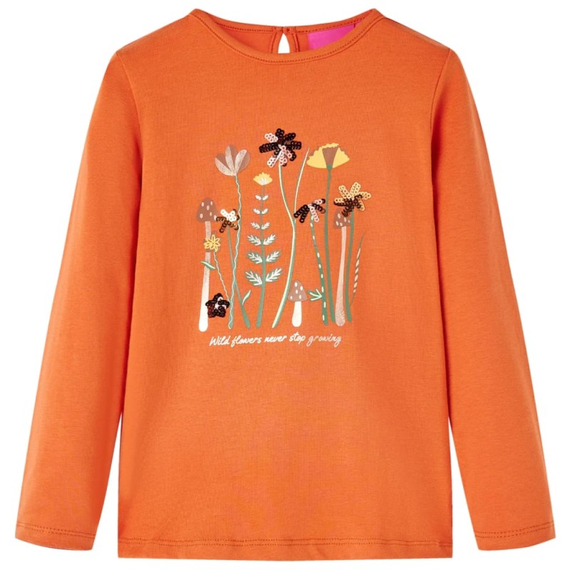 Kinder-Langarmshirt Dunkelorange 140