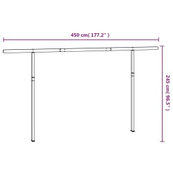 Stützen für Markisen Weiß 450x245 cm Eisen