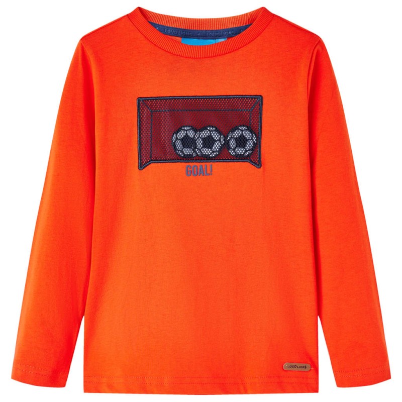 Kinder-Langarmshirt Hellorange 128