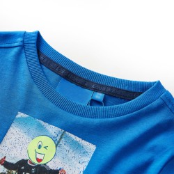 Kinder-Langarmshirt Kobaltblau 116