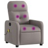 Massagesessel Taupe Stoff