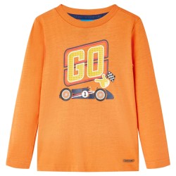 Kinder-Langarmshirt Dunkelorange 128