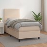 Boxspringbett mit Matratze Cappuccino-Braun 90x190cm Kunstleder