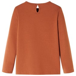 Kinder-Langarmshirt Cognac 128