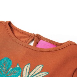 Kinder-Langarmshirt Cognac 128