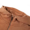 Kinder-Kapuzenpullover mit Halbem Reißverschluss Anthrazit Cognac 140