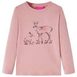 Kinder-Langarmshirt Rosa 104