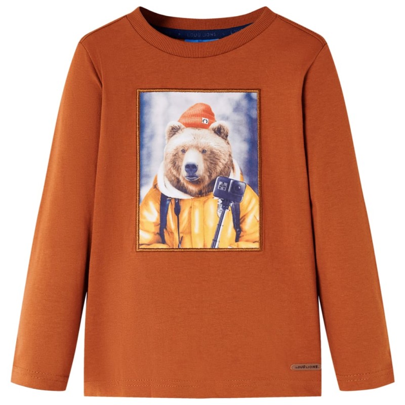 Kinder-Langarmshirt Dunkelorange 116