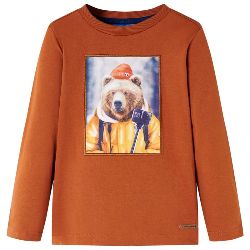 Kinder-Langarmshirt Dunkelorange 140