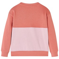 Kinder-Sweatshirt mit Farbblock Rosa 92