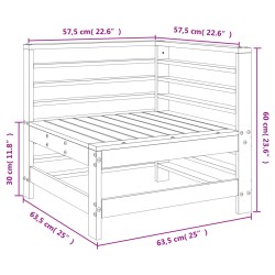 Garten-Ecksofa Massivholz Kiefer