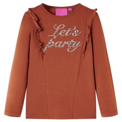 Kinder-Langarmshirt Cognac 128