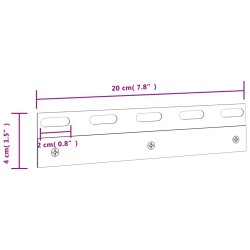 Klemmleisten 6 Stk. Silbern 20 cm Edelstahl