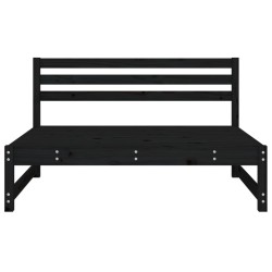 Garten-Mittelsofas 2 Stk. Schwarz 120x80 cm Massivholz Kiefer