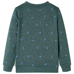 Kinder-Sweatshirt Dunkelgrün Melange 128