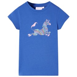 Kinder-T-Shirt Kobaltblau 128