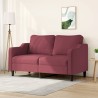 2-Sitzer-Sofa Weinrot 140 cm Stoff