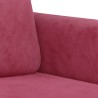 3-Sitzer-Sofa Weinrot 180 cm Samt