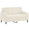 2-Sitzer-Sofa Creme 120 cm Samt