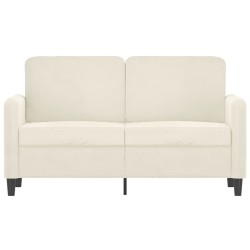 2-Sitzer-Sofa Creme 120 cm Samt