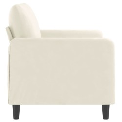 2-Sitzer-Sofa Creme 120 cm Samt