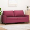 2-Sitzer-Sofa Weinrot 140 cm Samt