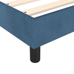 Boxspringbett mit Matratze Dunkelblau 140x200 cm Samt