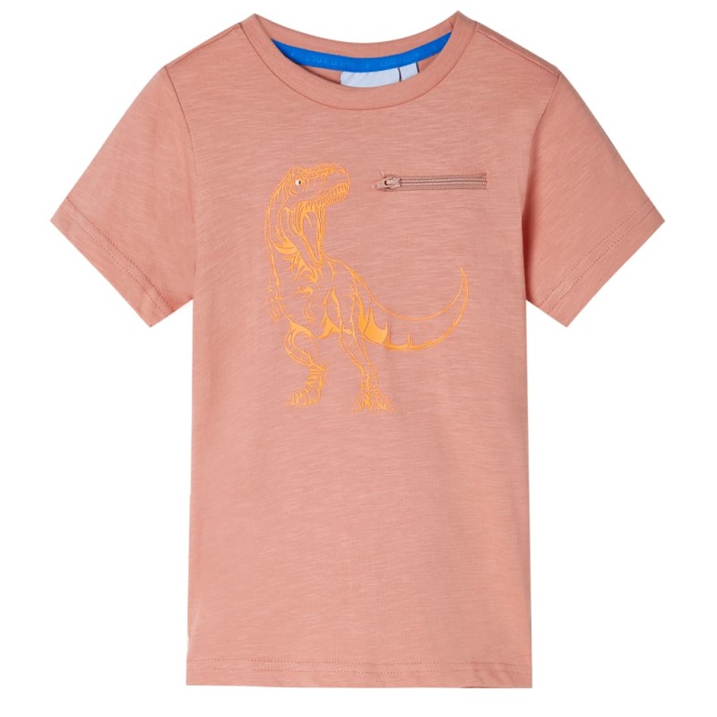 Kinder-Kurzarmshirt Hellorange 128