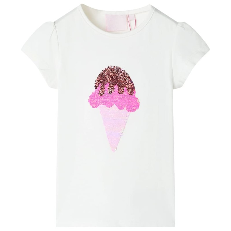 Kinder-T-Shirt Ecru 128