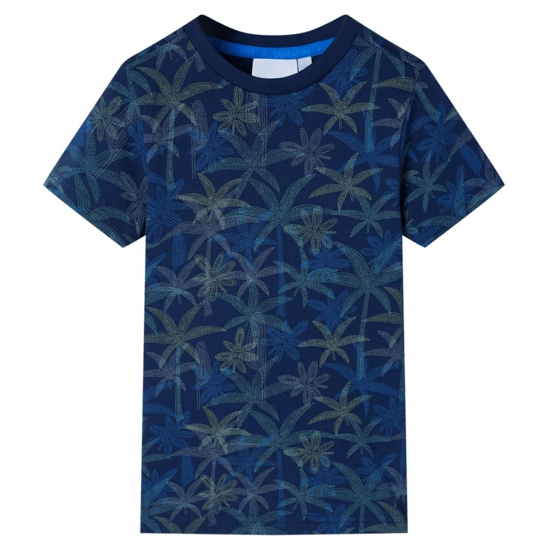 Kinder-T-Shirt Marineblau 116