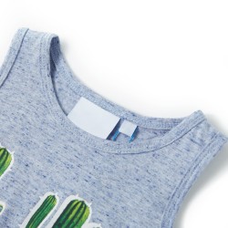 Kinder-Tanktop Blau Melange 92