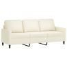 3-Sitzer-Sofa Creme 180 cm Samt