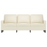 3-Sitzer-Sofa Creme 180 cm Samt