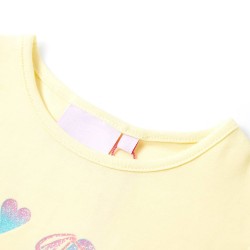 Kinder-T-Shirt Zartgelb 104