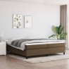 Boxspringbett mit Matratze Dunkelbraun 200x200 cm Stoff