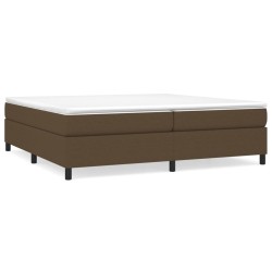 Boxspringbett mit Matratze Dunkelbraun 200x200 cm Stoff